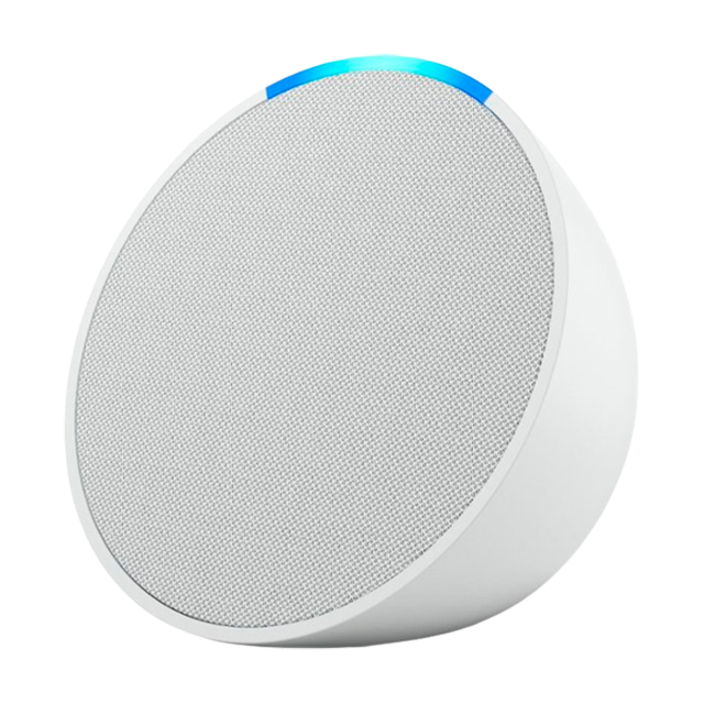 Amazon Echo Pop Glacier White, Bocina Inteligente, Compacto con Sonido Definido y Alexa, Blanca, 1a Gen - C2H4R9