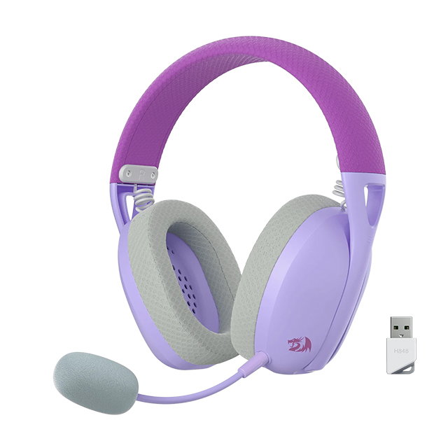 Diadema Gamer Redragon Ire Pro H848 Purple | Alámbricos | Inalámbricos | Stereo USB | BT | PC | PS5 | Teléfono - H848PL 