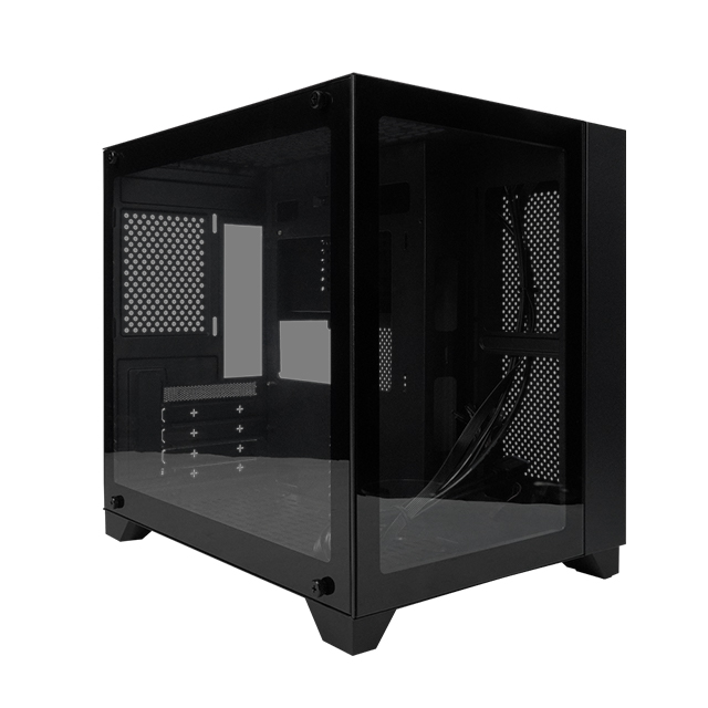 Gabinete GameFactor CSG-570, Micro-ATX , RGB, Cristal Templado, - CSG-570