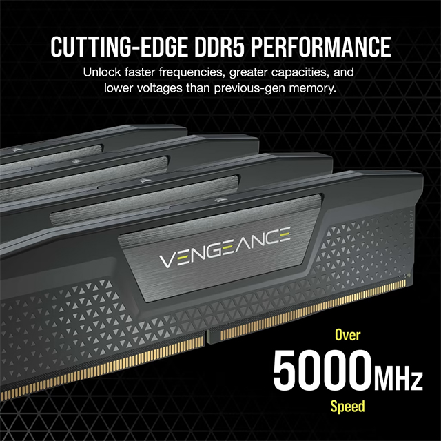 Memoria RAM Corsair Vengeance DDR5 64GB 32x2GB DDR5 5600Mhz - CMK64GX5M2B5600C40