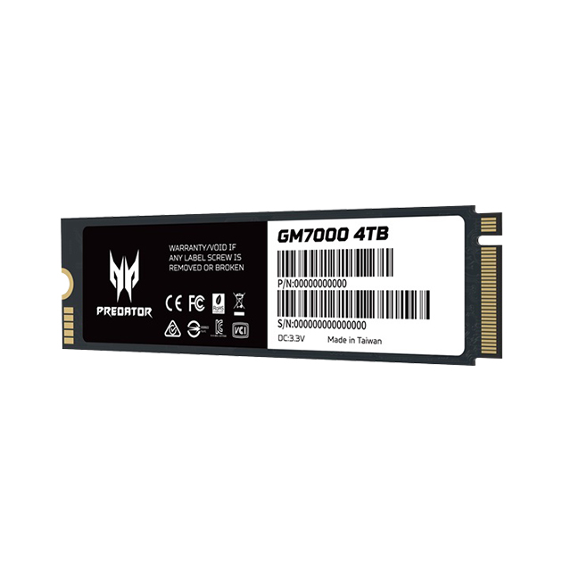 Unidad de Estado Solido SSD NVMe M.2 Predator GM7000 512GB, 7,400 / 3,400 MB/s, PCIe Gen 4.0 x 4, NVMe 1.4, BL.9BWWR.104