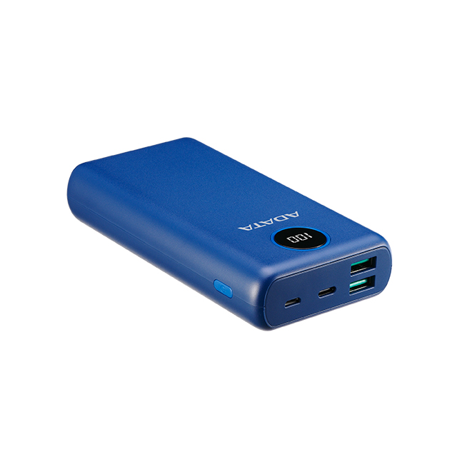 Power Bank Adata P20000QCD Azul | 20000 mAh | Carga rapida | Hasta 3 dispositivos a la vez - AP20000QCD-DGT-CDB