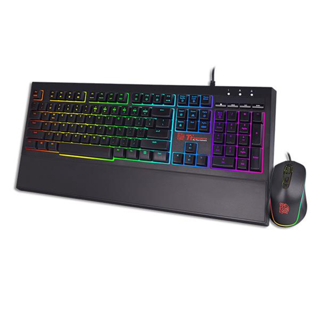 Combo de Teclado y Mouse Thermaltake Challenger Elite RGB | RGB | Inglés | Reposamuñecas | Macros - CM-CEL-WLXXMB-SP