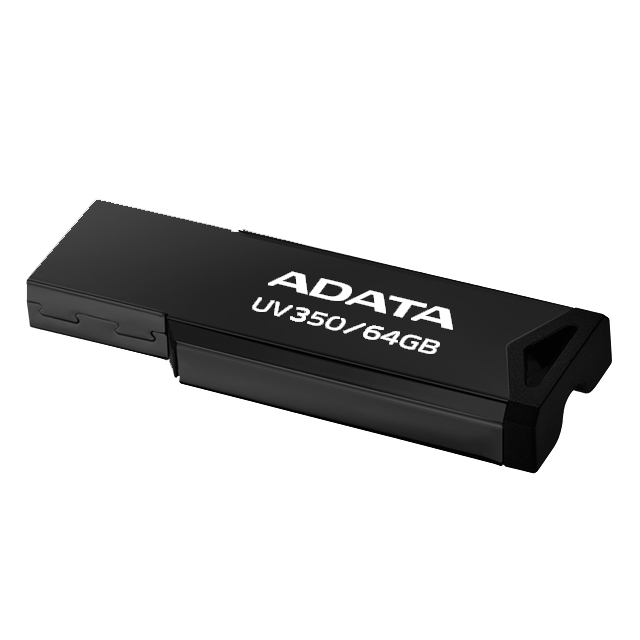 Memoria USB Adata UV350 64GB | Negra | USB 3.2 - AUV350-64G-RBK