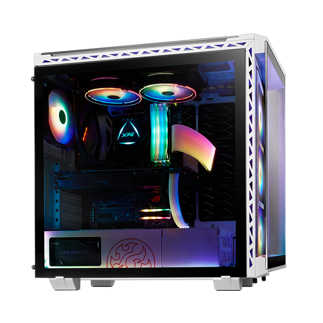 Gabinete XPG Battlecruiser | Blanco | E-ATX | 4 Ventiladores | Cristal Templado - BATTLECRUISER-WHCWW