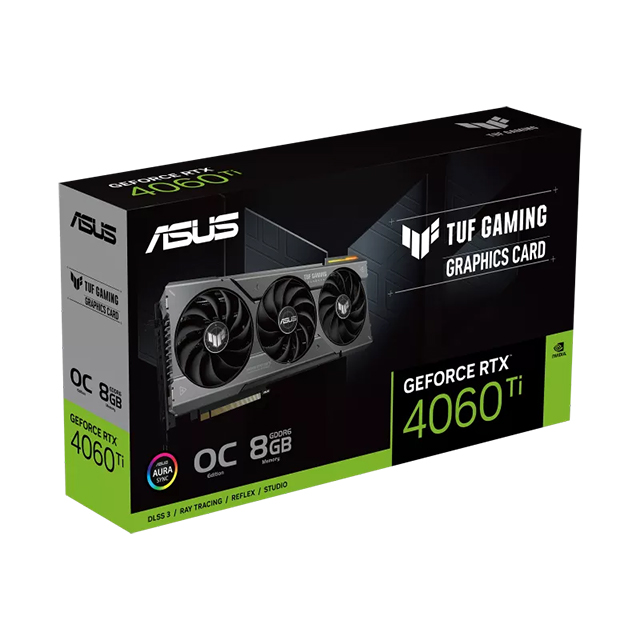 Tarjeta de video Nvidia Asus TUF Gaming GeForce RTX 4060 Ti 8GB GDDR6 OC Edition, Nvidia DLSS 3, Aura Sync - TUF-RTX4060TI-O8G-GAMING