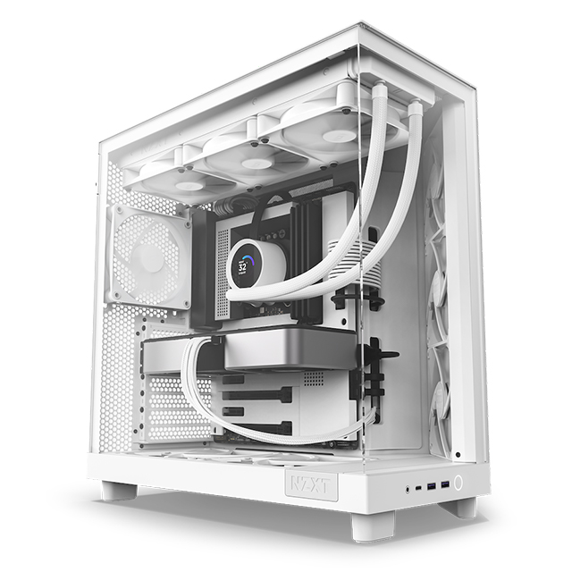 Gabinete NZXT H6 Flow Blanco, ATX, Cristal Templado, 3 Ventiladores sin RGB - CC-H61FW-01