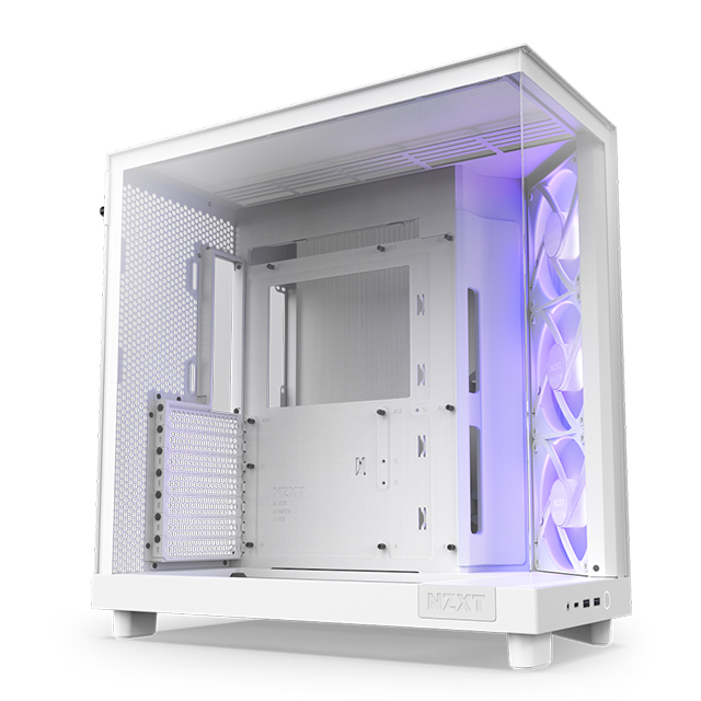 Gabinete NZXT H6 Flow RGB Blanco, ATX, Cristal Templado, 3 Ventiladores RGB - CC-H61FW-R1