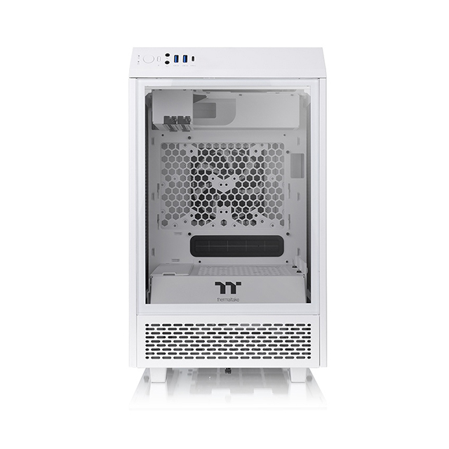 Gabinete Thermaltake The Tower 100 Snow, Mini-ITX, Cristal Templado, Sin Ventiladores - CA-1R3-00S6WN-00