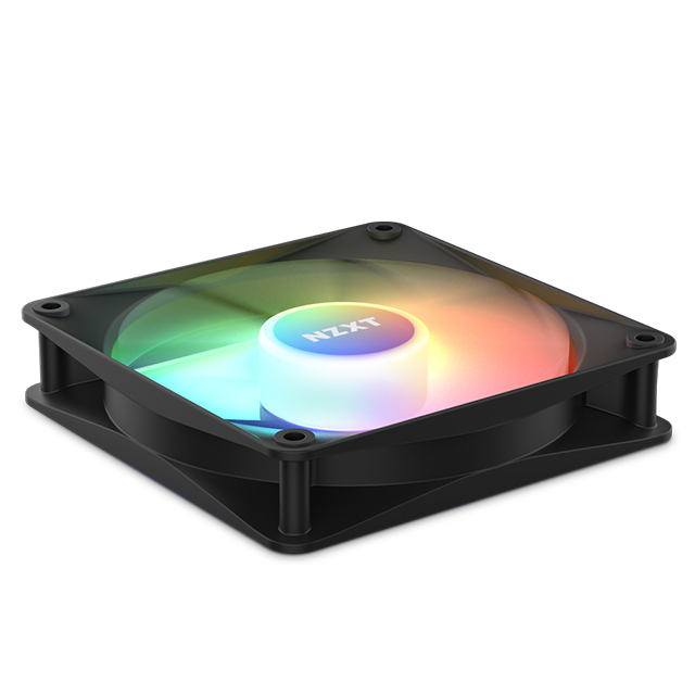 Ventiladores NZXT F120 Core RGB, Kit de 3 Ventiladores 120mm Negros RGB - RF-C12TF-B1