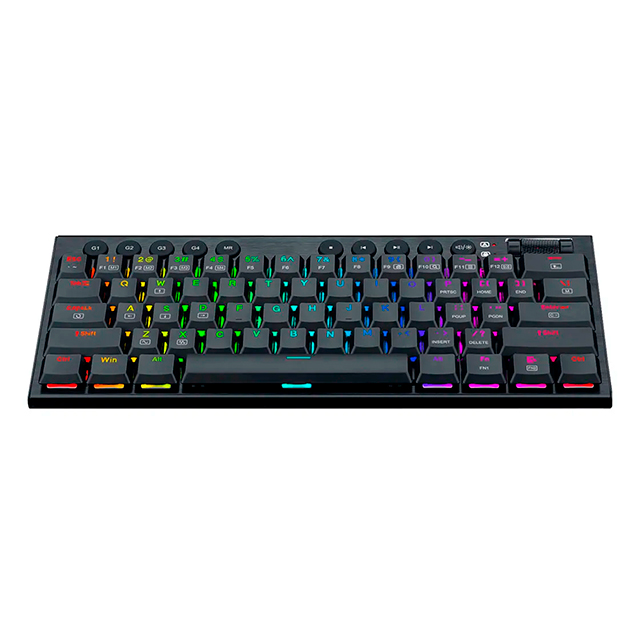 Teclado Gamer Mecanico Redragon Horus Mini RGB Black, Switches Red Ultra Low Profile, Alámbrico, Iluminación RGB, Inglés - K632-RGB RED