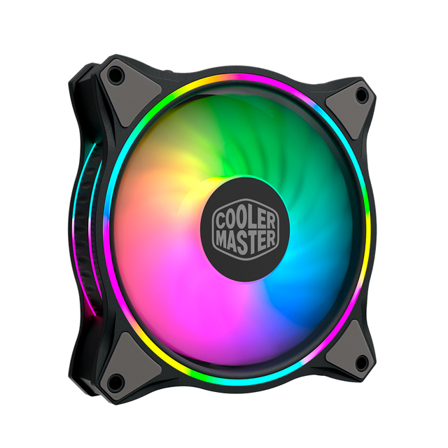 Ventilador Cooler Master MasterFan MF120 Halo, ARGB, Negro, 650-1800 RPM - MFL-B2DN-18NPA-R1