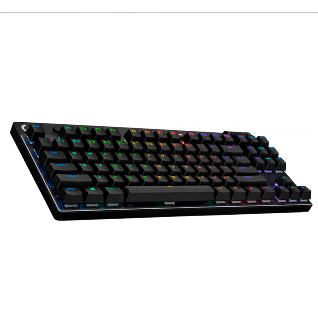 Teclado Mecánico Logitech PRO X TKL Negro, GX Brown, Lightsync RGB, Lightspeed, Bluetooth - 920-012127