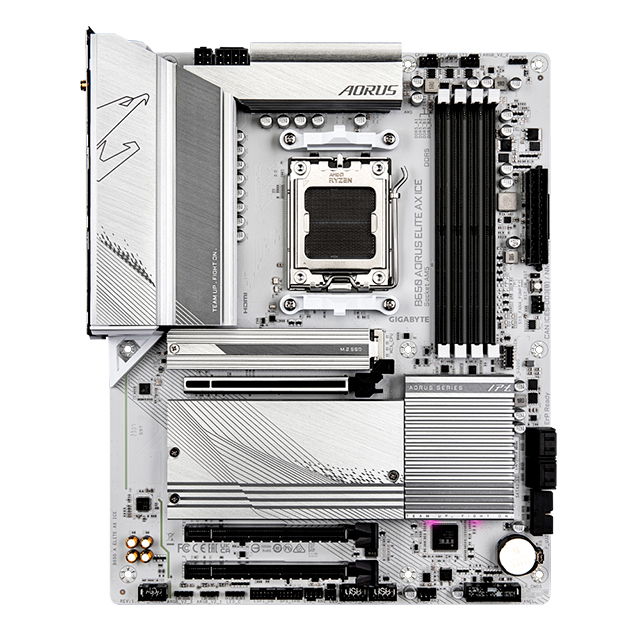 Tarjeta Madre Gigabyte B650 Aorus Elite AX ICE, ATX, AMD Ryzen 7000 / 8000, Socket AM5, DDR5 8000Mhz OC, 3x M.2, Wi-Fi 6E, Bluetooth 5.3 - B650-A-ELITE-AX-ICE 