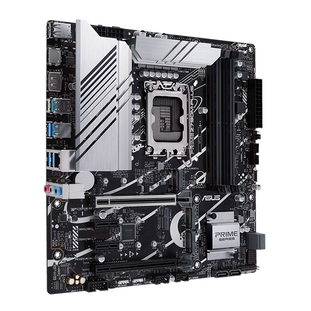 Tarjeta Madre Asus Prime Z790M-PLUS, Micro-ATX, 12th, 13th & 14th Gen Intel, LGA1700, DDR5 7200Mhz OC, x3 M.2, Aura Sync - 90MB1E70-M1AAY0