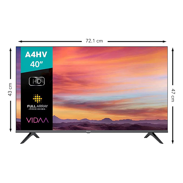 Televisión Hisense  FHD 40" Pulgadas Smart TV 40A4HV - 40A4HV