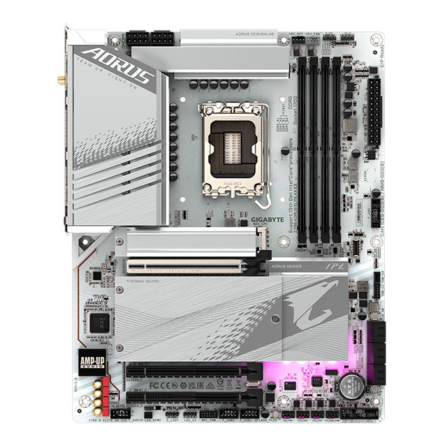 Tarjeta Madre Gigabyte Z790 Aorus Elite AX ICE, ATX,12th, 13th & 14th Gen , Socket LGA 1700, DDR5 7600Mhz OC, 4x M.2, Wi-Fi 6E - Z790-AORUS-ELITE-AX-ICE 