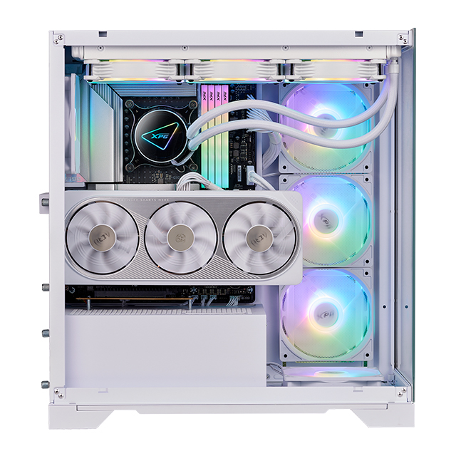 Gabinete XPG Invader X, Blanco, ATX, 5 Ventiladores, Cristal Templado - INVADERXMT-WHCWW