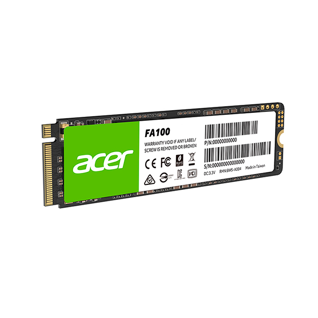 Unidad de Estado Solido SSD M.2 Acer FA100, 256GB, 3,300 / 2,700MB/s - BL.9BWWA.118