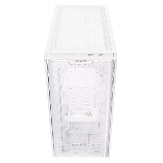 Gabinete Asus A21 White, Micro-ATX, Panel de vidrio templado, Malla Frontal, Compatible con Back Connect - A21-ASUS-WHITE