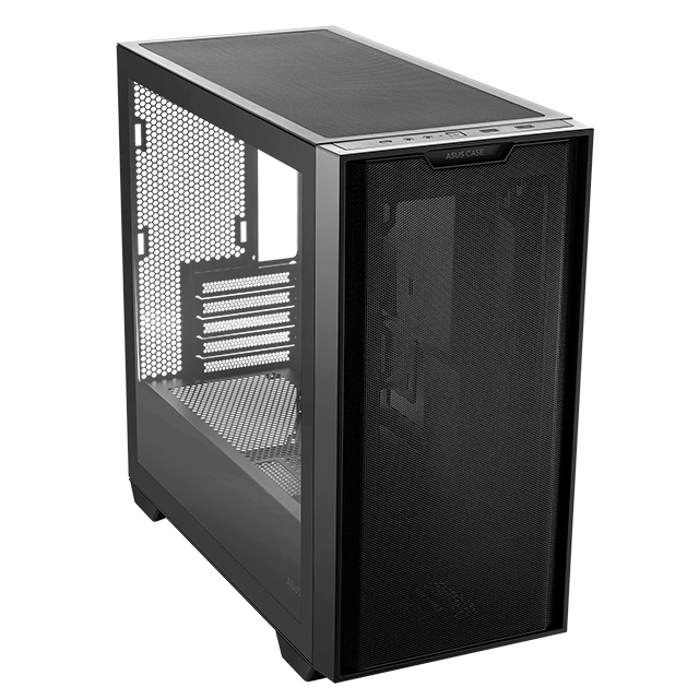 Gabinete Asus A21 Black, Micro-ATX, Panel de vidrio templado, Malla Frontal, Compatible con Back Connect - A21-ASUS-BLACK