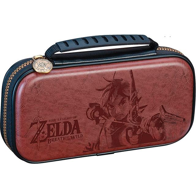 Estuche de Viaje para Nintendo Switch Edicion Zelda: Breathe Of The Wild, Resistente, Incluye 2 fundas para juegos y 2 fundas para tarjetas Micro SD, Protector de pantalla acolchada - B07YMH8G8D