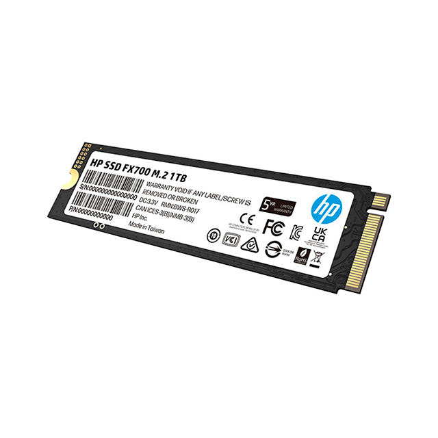 Unidad de Estado Solido SSD NVMe M.2 HP FX700, 1TB, 7,200 / 6,200 MB/s, PCI Express 4.0 - 8U2N3AA