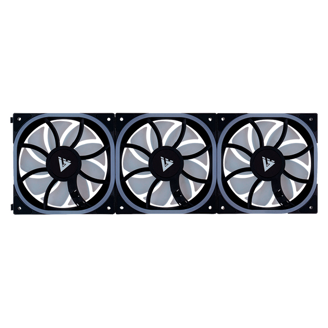 Ventiladores GameFactor FKG500, Kit de 3 Ventiladores 120mm, Negros, ARGB - FKG500