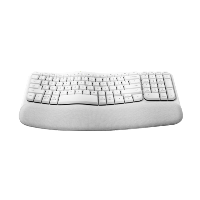 Teclado Logitech Wave Keys | Blanco | Ergonómico | Inalámbrico | Inglés | Reposa Muñecas - 920-012279