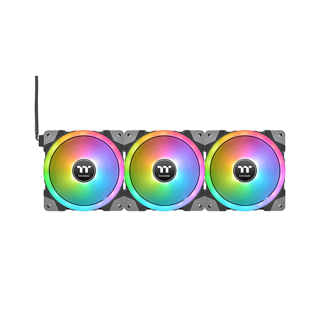 Ventiladores Thermaltake Swafan EX12 RGB | Kit de 3 Ventiladores | 120mm | Negros | Magnéticos | Push or Pull - CL-F143-PL12SW-A