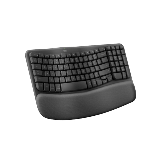 Teclado Logitech Wave Keys | Ergonómico | Inalámbrico | Inglés | Reposa Muñecas - 920-012278