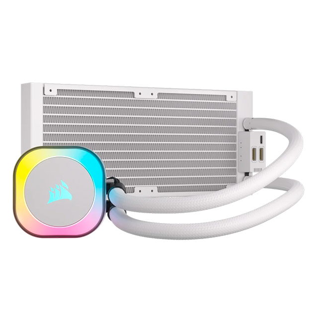 Enfriamiento Liquido Corsair iCUE H100i RGB, 240mm, Blanco - CW-9061005-WW