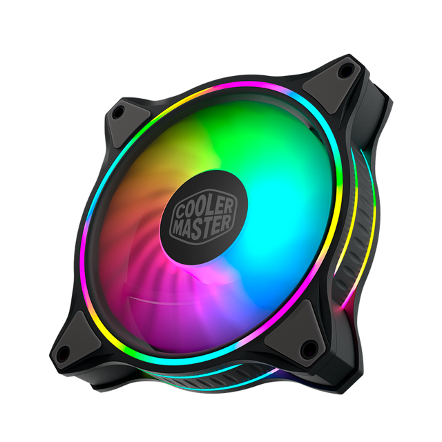 Ventilador Cooler Master MasterFan MF120 Halo, ARGB, Negro, 650-1800 RPM - MFL-B2DN-18NPA-R1