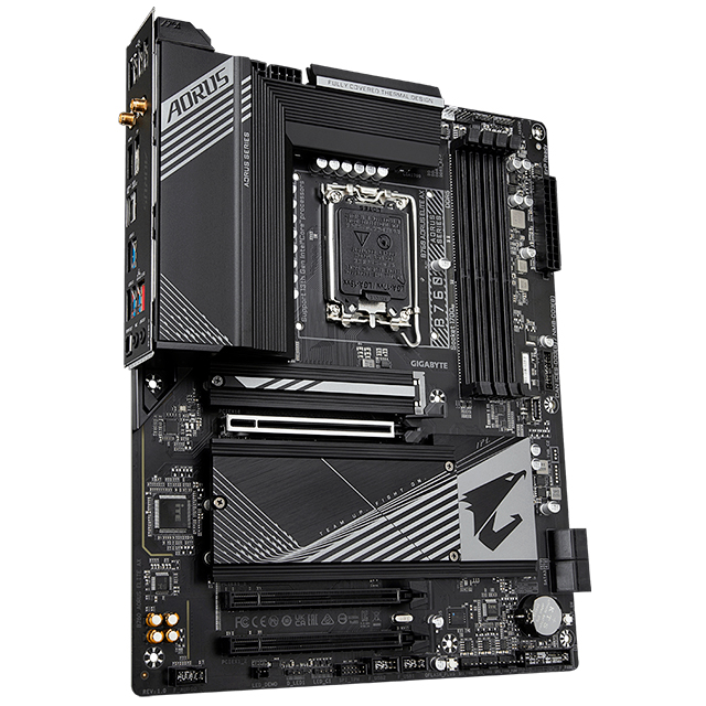 Tarjeta Madre Gigabyte B760 Aorus Elite AX, ATX, 12th, 13th & 14th Gen Intel, LGA 1700, DDR5 7600Mhz, PCIe 4.0, Wi-Fi 6E, Bluetooth v5.3 - B760-AORUS-ELITE-AX