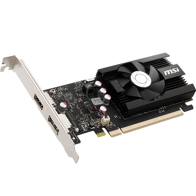 Tarjeta de video Nvidia MSI Geforce GT 1030 4GD4 LP OC, 4GB GDDR4, HDMI, DP - 912-V812-001