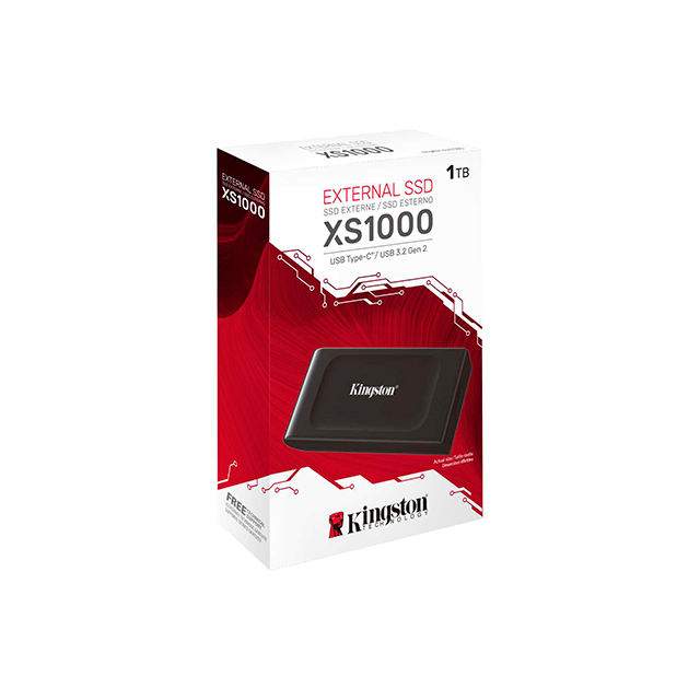 SSD Externo Kingston XS1000, 1TB, USB-C, 1050 / 1000 MB/s - SXS1000/1000G