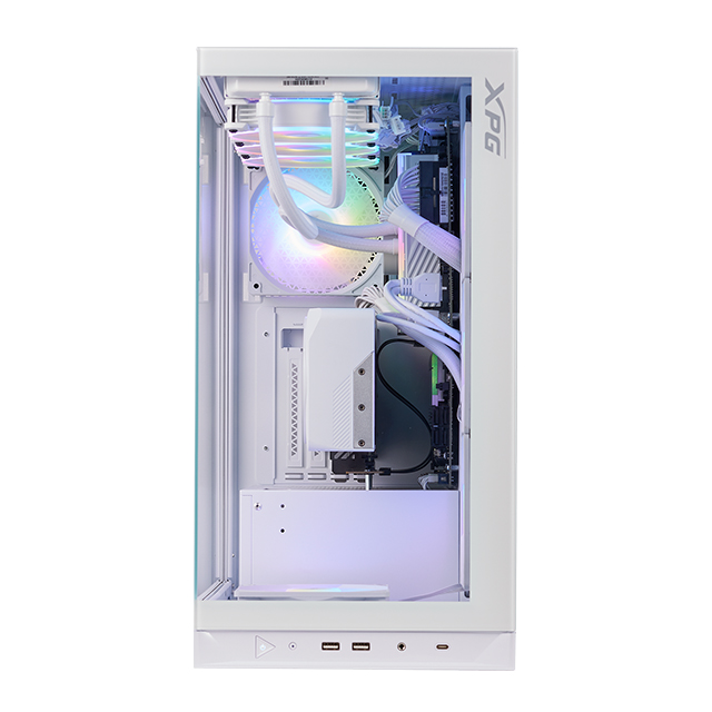 Gabinete XPG Invader X, Blanco, ATX, 5 Ventiladores, Cristal Templado - INVADERXMT-WHCWW