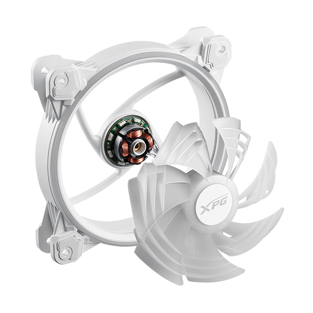 Ventilador XPG Hurricane, Blanco, 120mm, ARGB - HURRICANE120ARGBPWM-WHCWW