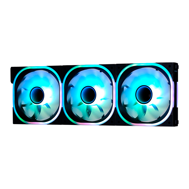 Ventiladores GameFactor FKG500, Kit de 3 Ventiladores 120mm, Negros, ARGB - FKG500