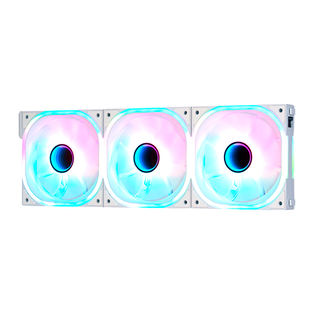 Ventiladores GameFactor FKG500, Kit de 3 Ventiladores 120mm, Blancos, ARGB - FKG500