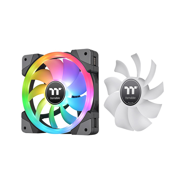 Ventiladores Thermaltake Swafan EX12 RGB | Kit de 3 Ventiladores | 120mm | Negros | Magnéticos | Push or Pull - CL-F143-PL12SW-A