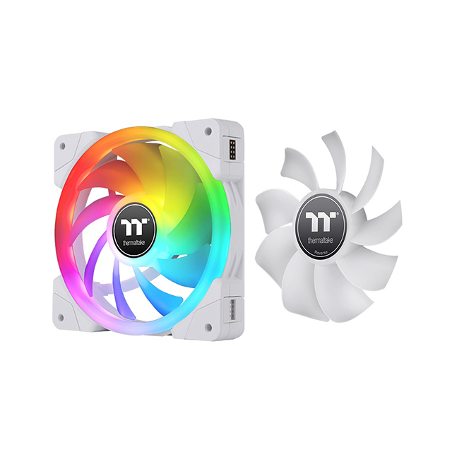 Ventiladores Thermaltake Swafan EX12 RGB | Kit de 3 Ventiladores | 120mm | Blancos | Magnéticos | Push or Pull - CL-F161-PL12SW-A