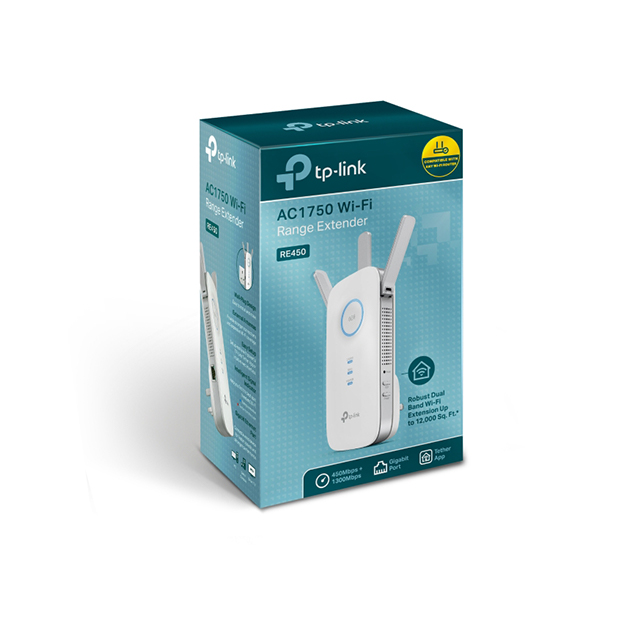 Repetidor de Wi-Fi TP-Link AC1750 RE450, Dual Band, 2.4Ghz, 5.0Ghz, Extensor, Access Point - TL-RE450