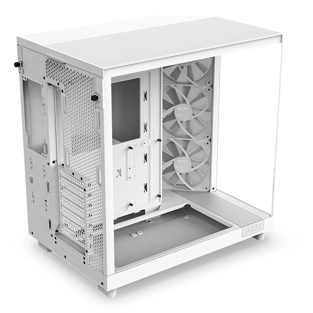 Gabinete NZXT H6 Flow Blanco, ATX, Cristal Templado, 3 Ventiladores sin RGB - CC-H61FW-01