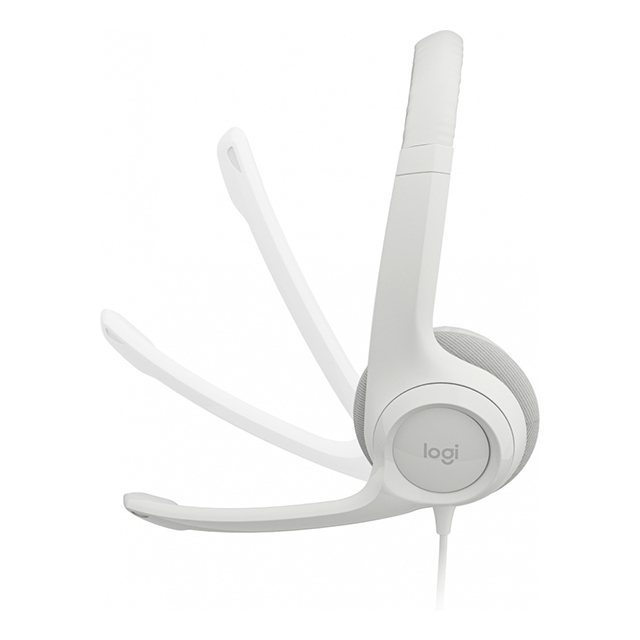 Diadema Logitech H390 Blanca, Alámbrico, USB, PC - 981-001285