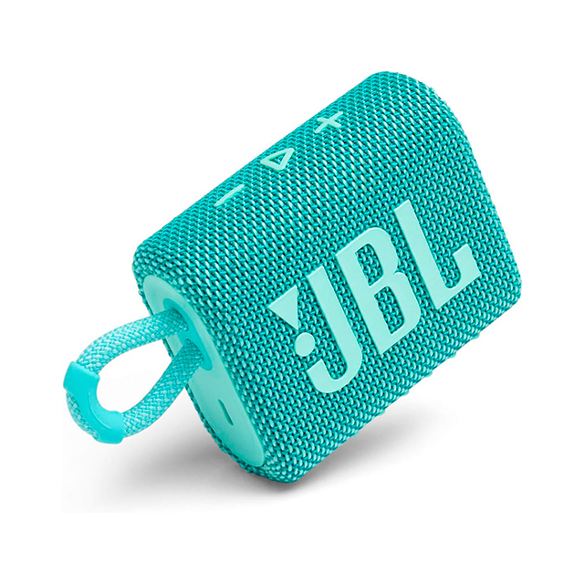 Bocina Bluetooth JBL Go 3 Verde Azulado | Resistente al polvo y agua IP67 | Bluetooth 5.1 - JBLGO3TEALAM 