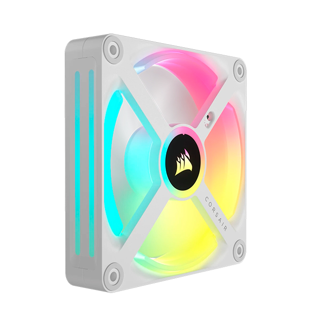 Ventiladores Corsair QX120 RGB, Magneticos, Kit de 3 Ventiladores 120mm Blancos RGB - CO-9051006-WW