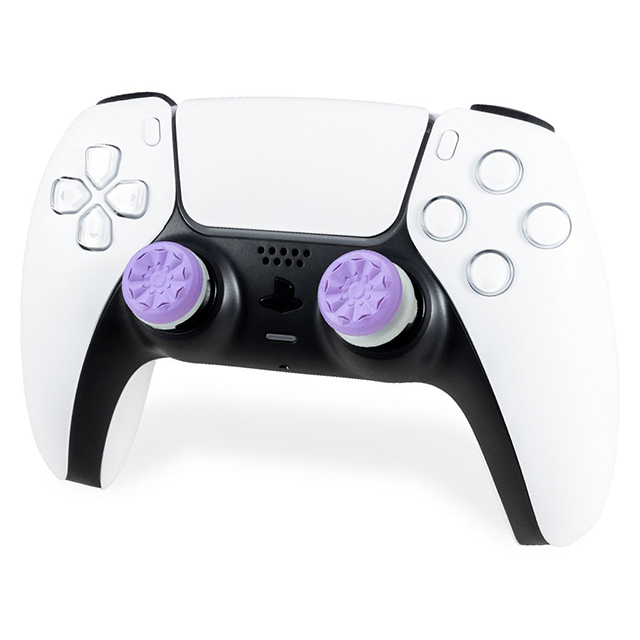 KontrolFreek - Galaxy - para Ps4 y Ps5 | Performance Thumbsticks | 2 Alturas elevadas, Versátil | Morado