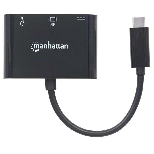 Adaptador Hub Manhattan USB Tipo-C a HDMI, USB-A, USB-C - 152037 