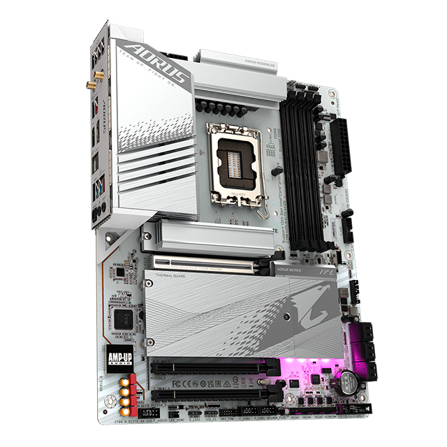 Tarjeta Madre Gigabyte Z790 Aorus Elite AX ICE, ATX,12th, 13th & 14th Gen , Socket LGA 1700, DDR5 7600Mhz OC, 4x M.2, Wi-Fi 6E - Z790-AORUS-ELITE-AX-ICE 